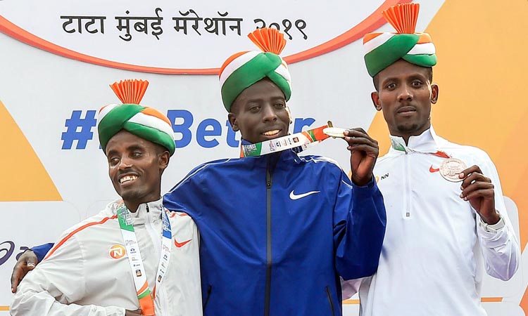 മും​ബൈ മാ​ര​ത്ത​ൺ: ല​ഗ​തും അ​ലെ​മു​വുംജേ​താ​ക്ക​ൾ